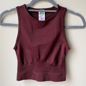 Gymshark Maroon High Neck Tank Top